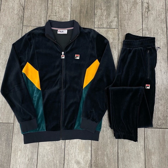 Fila Other - Final Price - Fila Men’s Velour jacket + pant set / track set / jogging outfit